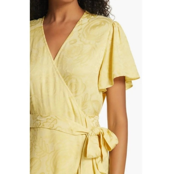 Samsoe Samsoe Adelina Tonal Jasquard Wrap Dress - Picture 2 of 11